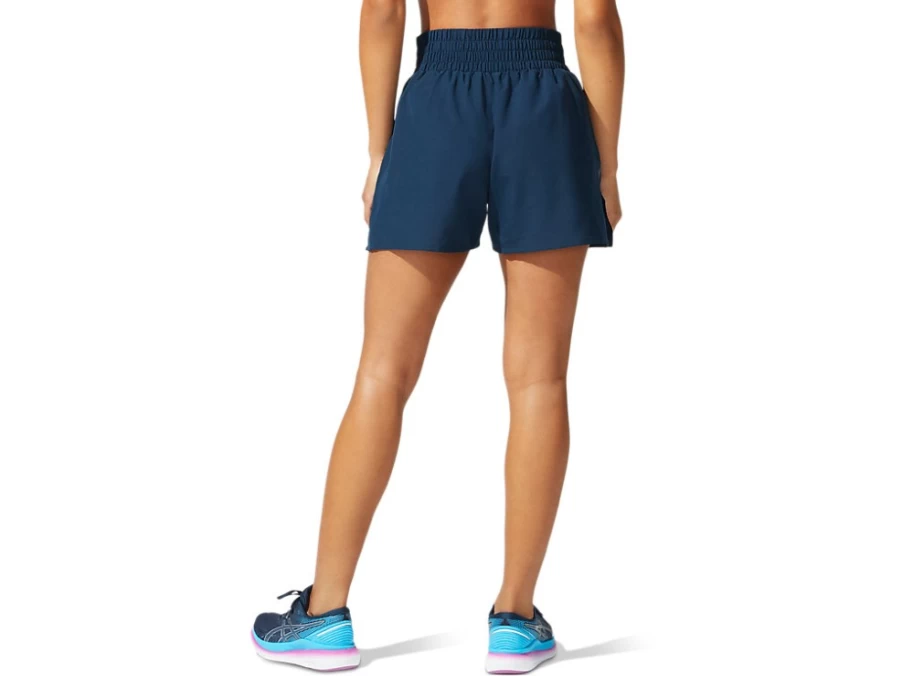 ASICS Women's French Blue Visibility Running Shorts for Enhanced Safety
