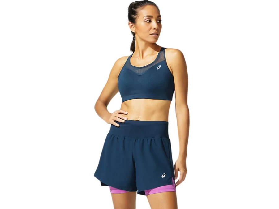 ASICS Women's Accelerate Bra - French Blue Sports Bra for Running & Training