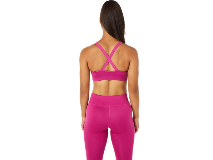ASICS Women's Accelerate Bra - Fuchsia Red Sports Bra for Running & Training