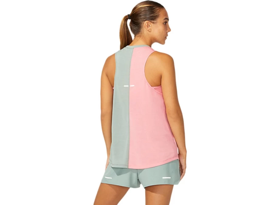 ASICS Women's Tokyo Tank Top - Slate Grey & Peach Petal Athletic Shirt