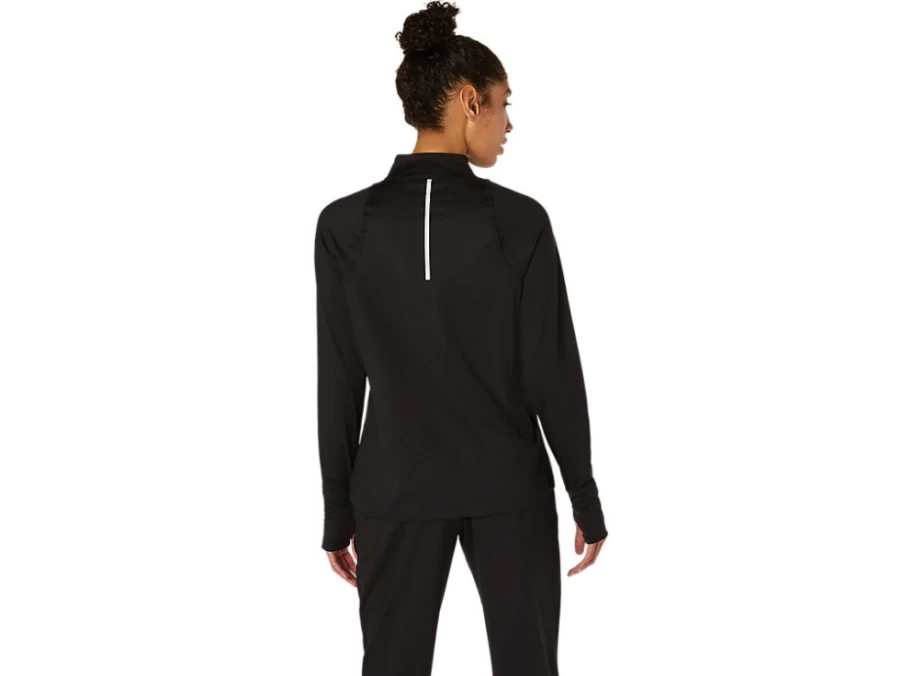ASICS Women's ThermoPolis Half Zip Pullover - Performance Black Thermal Running Top