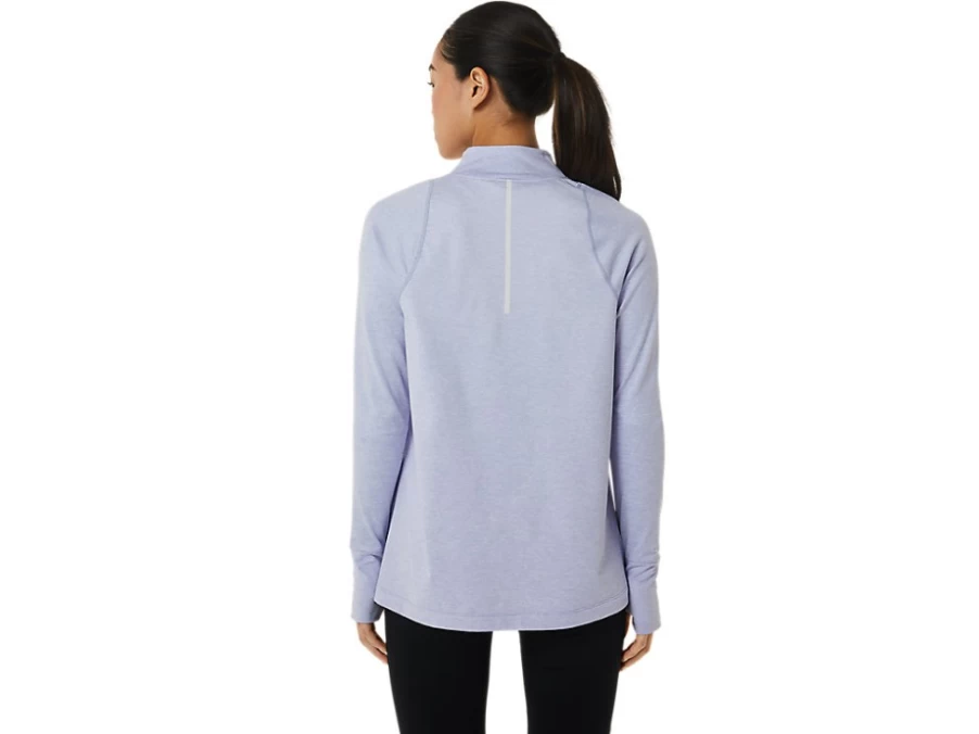 ASICS Women's ThermoPolis Half Zip Pullover - Vapor Heather Thermal Fleece Jacket