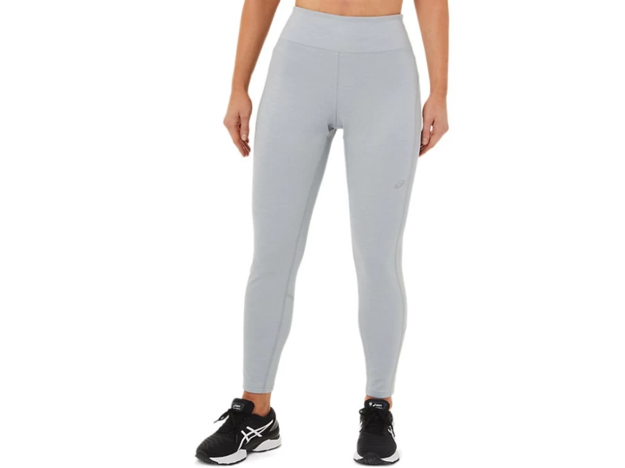 ASICS Women's THERMOPOLIS Winter Tight - Light Grey Heather Thermal Running Pants