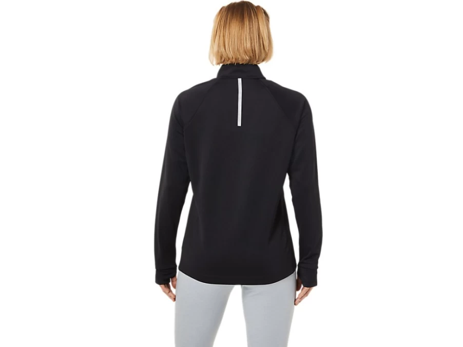 ASICS Women's ThermoPolis 1/4 Zip Pullover - Performance Black Thermal Running Top
