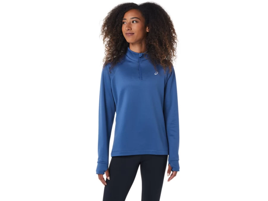 ASICS Women's Grand Shark ThermoPolis 1/4 Zip Fleece Pullover - Thermal Running Top
