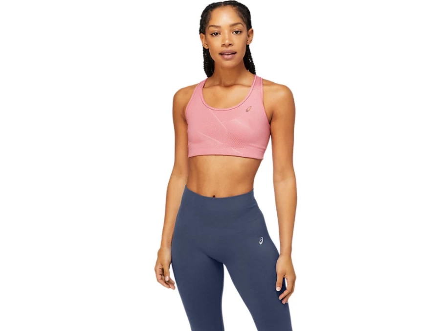 ASICS Women's Nagare Bra - Smokey Rose Sports Bra for Running & Workouts