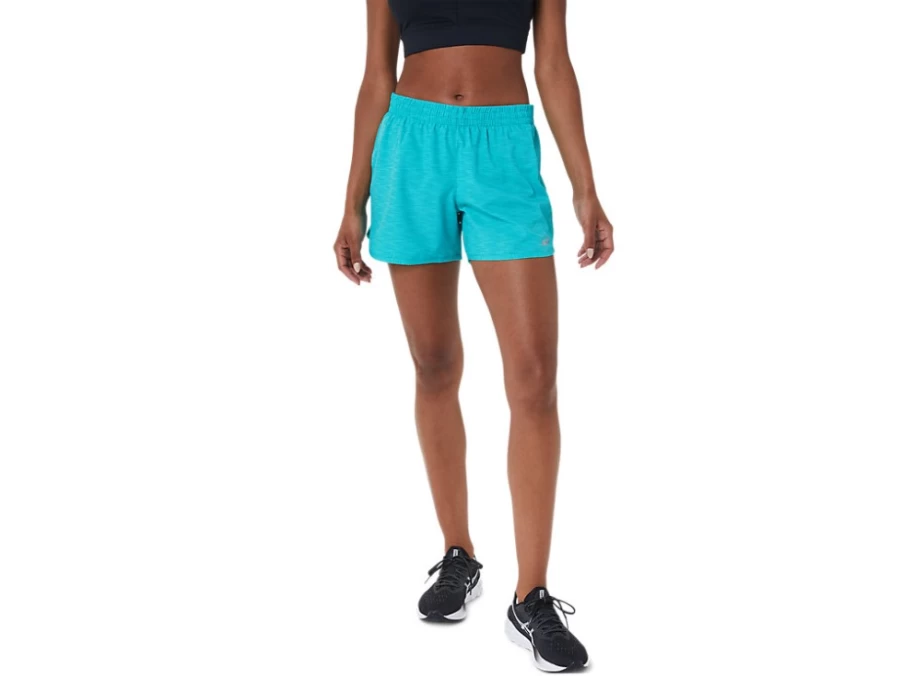 ASICS Women's Lyte Speed 4" Running Shorts in Sea Glass Spacedye - Lightweight Performance Shorts for Women