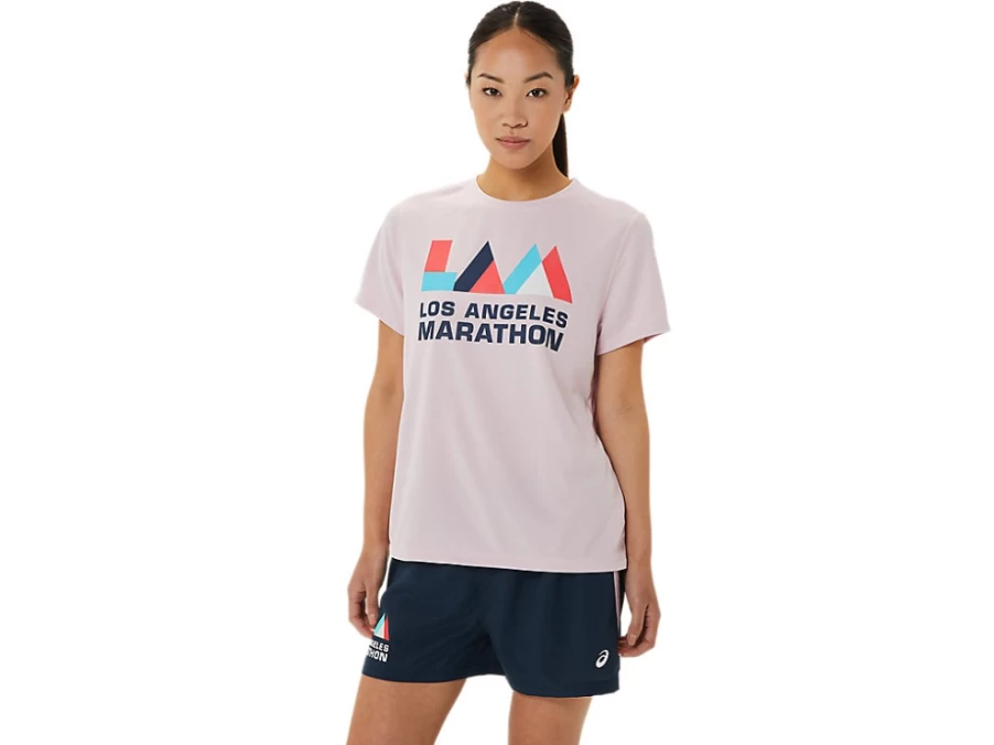 ASICS Women's LAM Ready-Set II Short Sleeve Shirt - Barely Rose