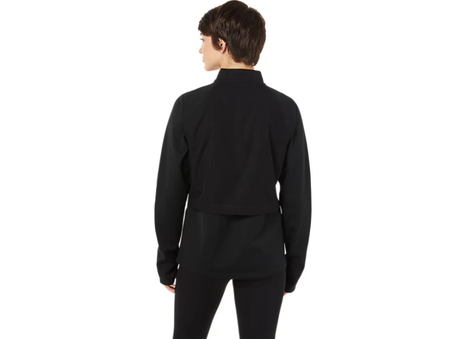 ASICS Women's Lightweight Athletic Mesh (LAM) Jacket in Performance Black - Running & Training Windbreaker