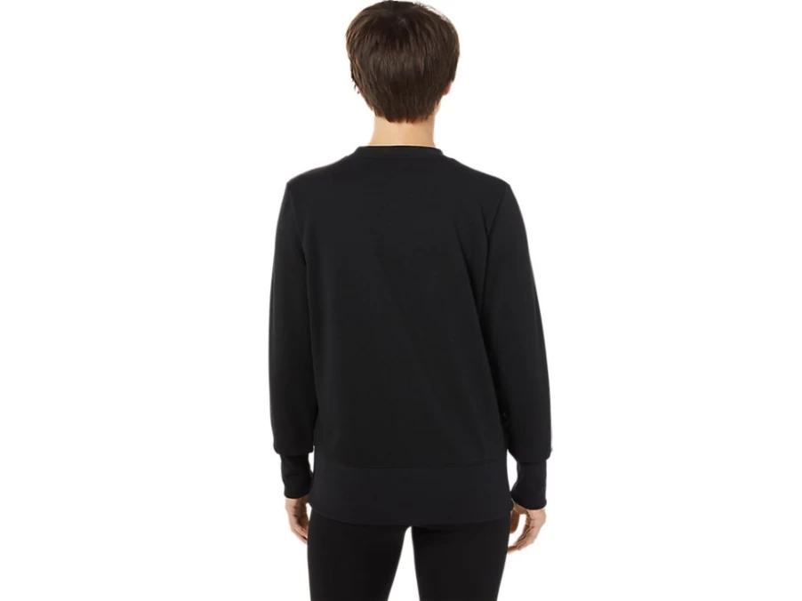 ASICS Women's LAM Crew Neck Performance Black Running Top