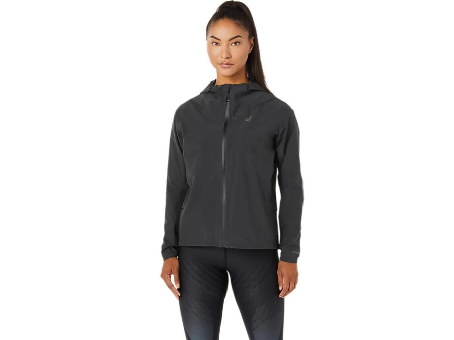 ASICS Women's Accelerate 2.0 Waterproof Running Jacket in Graphite Grey