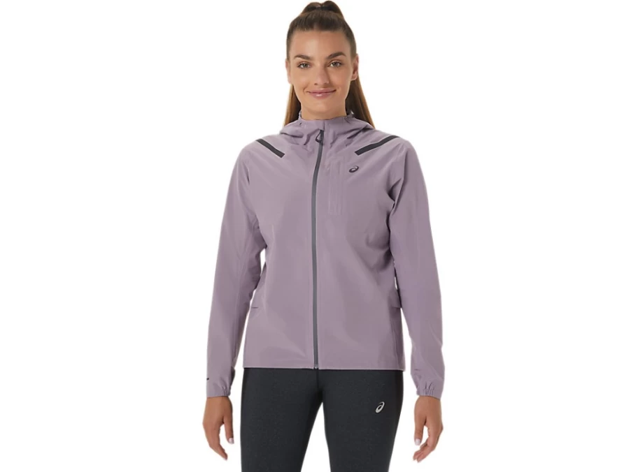 ASICS Women's Accelerate Waterproof 2.0 Running Jacket in Violet Quartz – Lightweight Windproof Raincoat