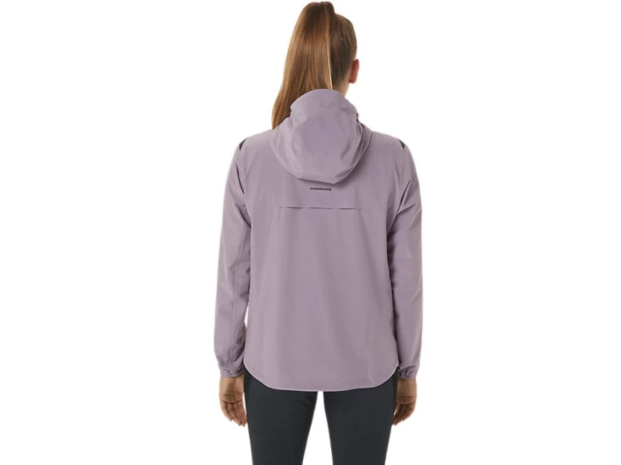 ASICS Women's Accelerate Waterproof 2.0 Running Jacket in Violet Quartz – Lightweight Windproof Raincoat