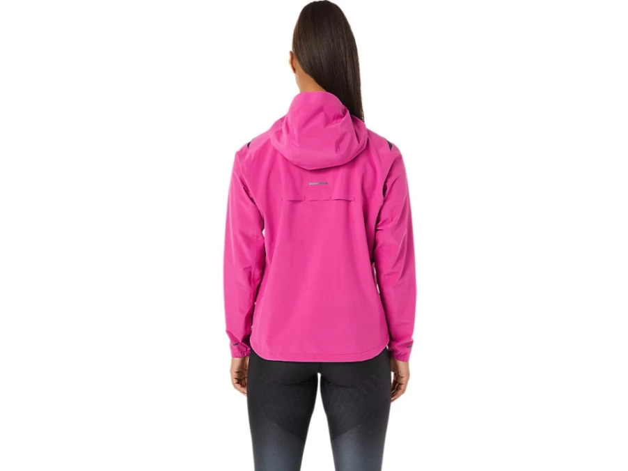 ASICS Women's Accelerate 2.0 Waterproof Running Jacket in Fuchsia Red