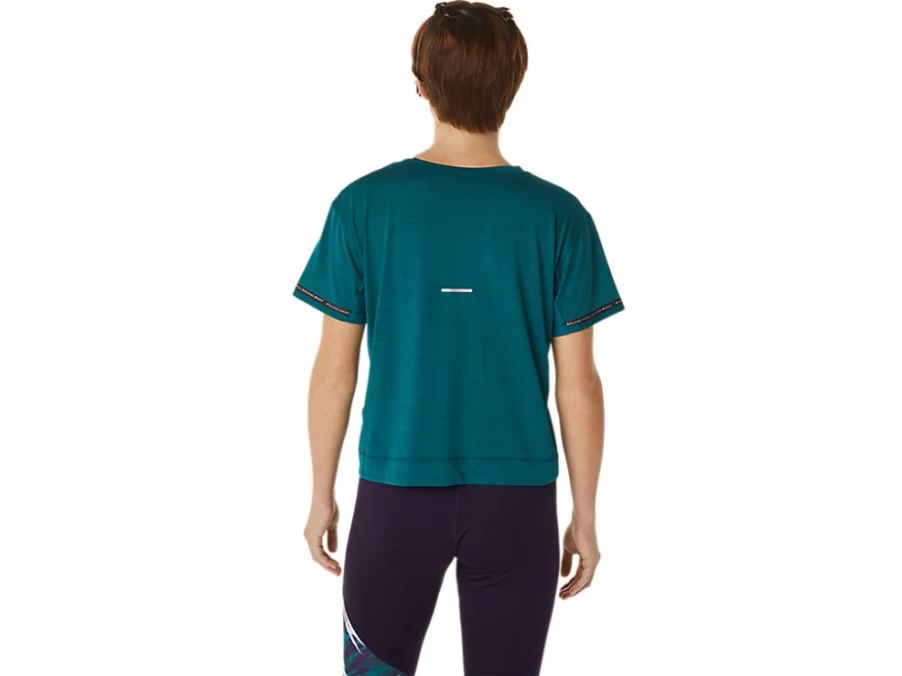 ASICS Women's Velvet Pine Race Crop Top - Lightweight Running Shirt for Women