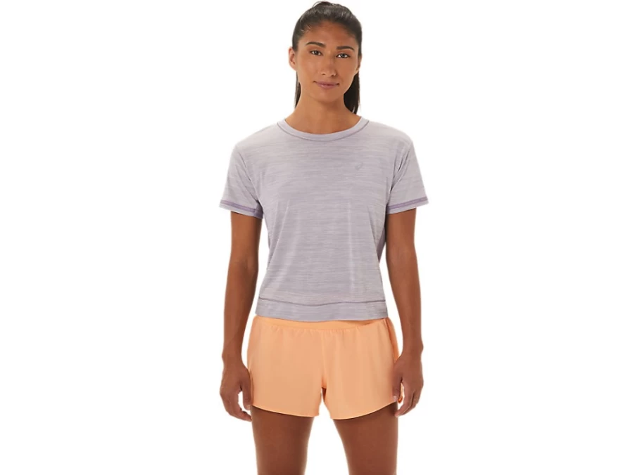 ASICS Women's Violet Quartz/Dusk Violet Race Crop Top - Lightweight Running Shirt
