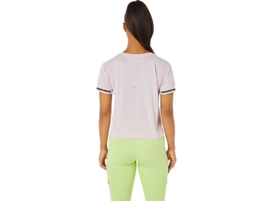ASICS Women's Barely Rose Race Crop Top - Lightweight Running Shirt for Women