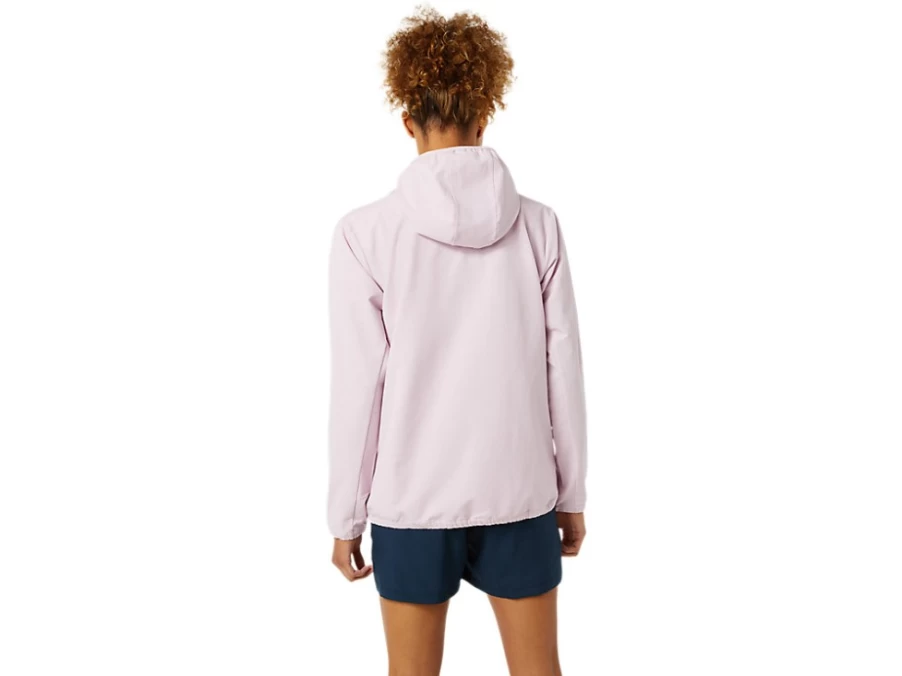 ASICS Women's Ready-Set Jacket - Barely Rose & French Blue Lightweight Running Windbreaker