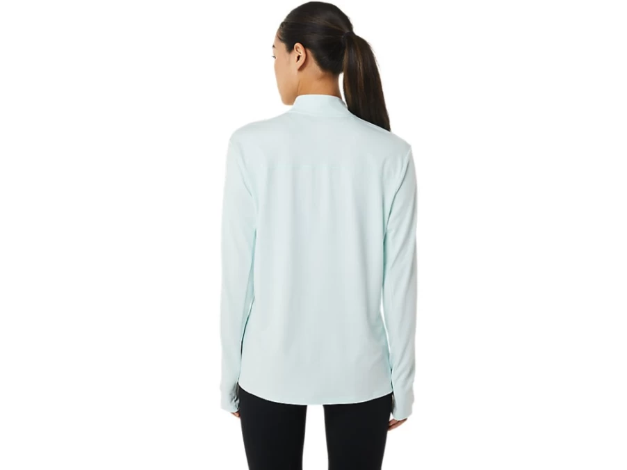 ASICS Women's Soothing Sea Ready-Set Half Zip Pullover - Lightweight Athletic Top
