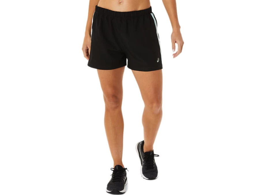 ASICS Women's Ready-Set 3-Inch Shorts in Performance Black/Clear Blue for Running & Training