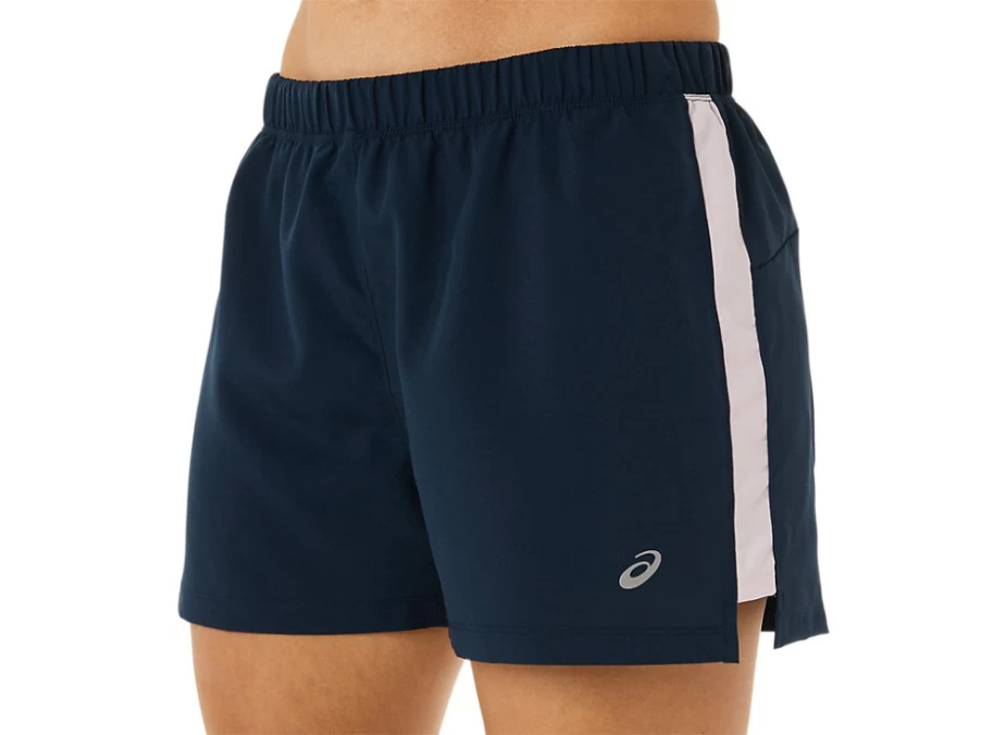 ASICS Women's French Blue/Barely Rose Ready-Set 3-Inch Running Shorts