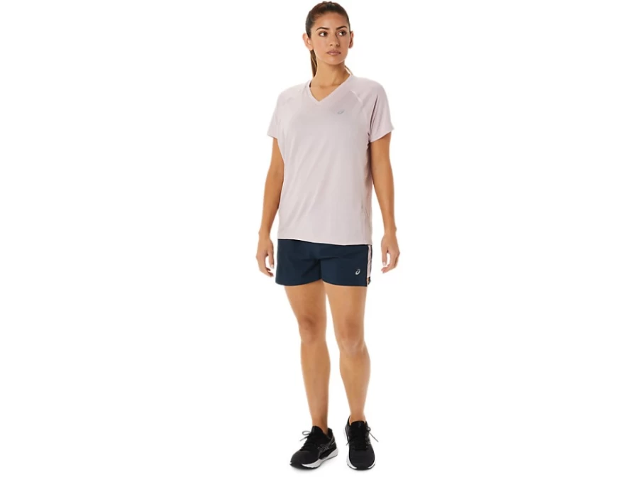 ASICS Women's French Blue/Barely Rose Ready-Set 3-Inch Running Shorts