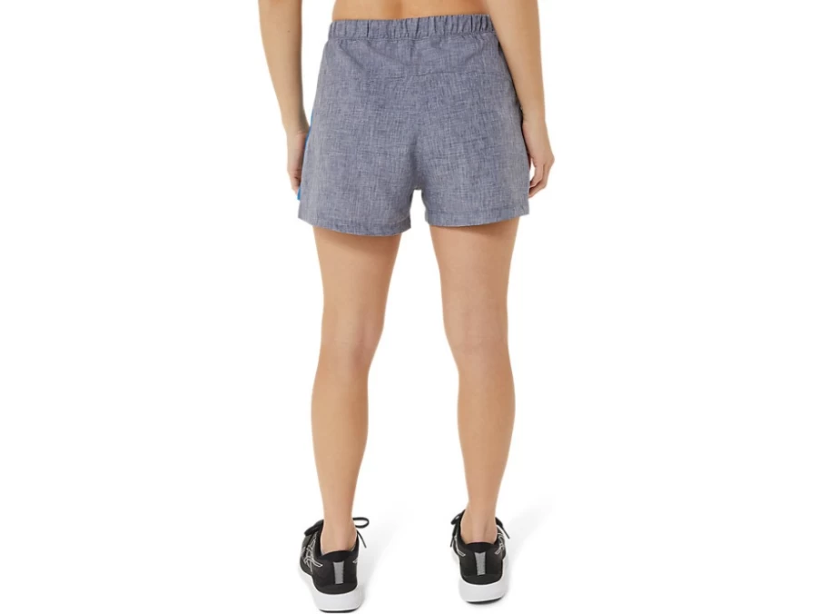 ASICS Women's Ready-Set 3-Inch Shorts in Peacoat Heather/Lake Drive