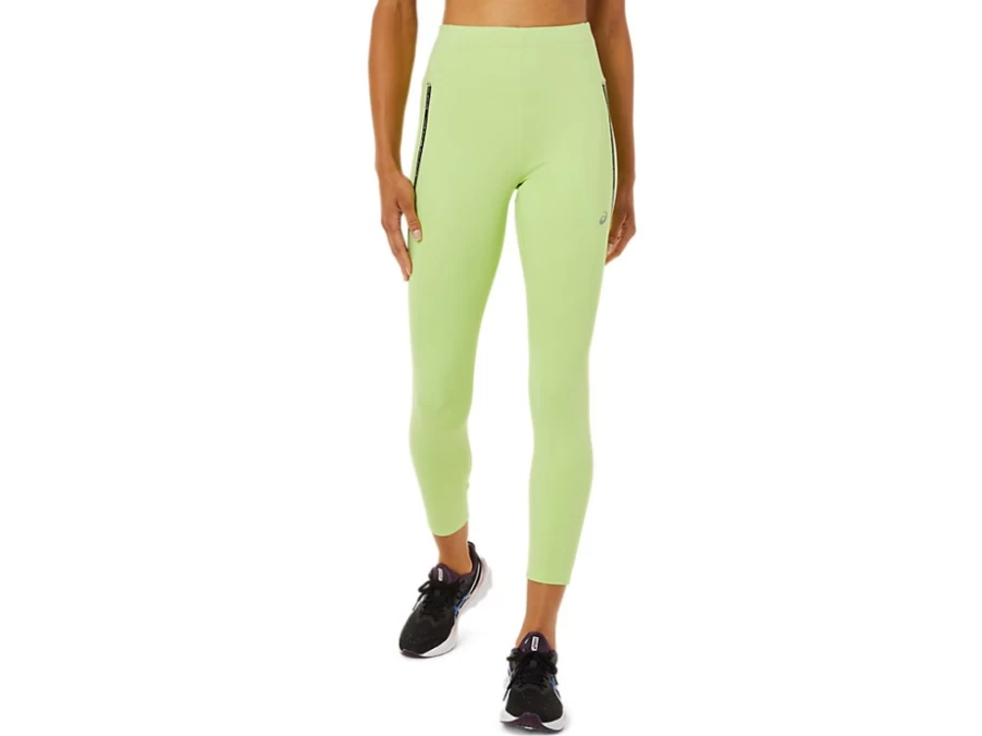 ASICS Women's High Waist Running Tights - Lime Green for Racing & Training