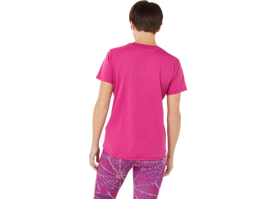 ASICS Women's Fuchsia Red Sakura Performance Top – Lightweight Running Shirt