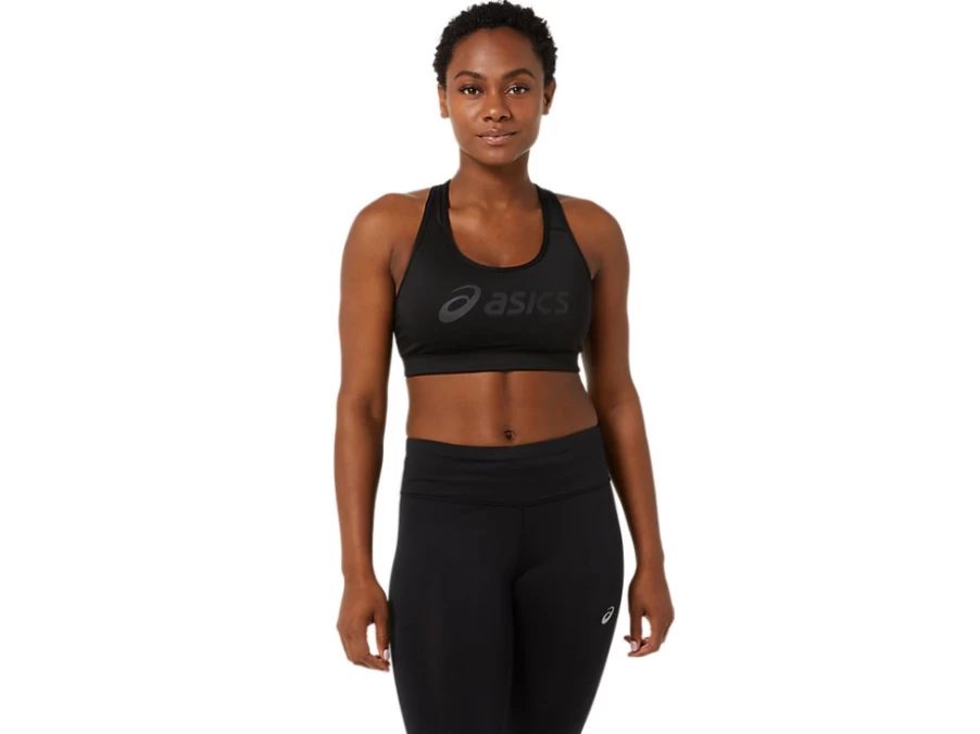 ASICS Women's Performance Black Padded Sports Bra for Running & Workouts