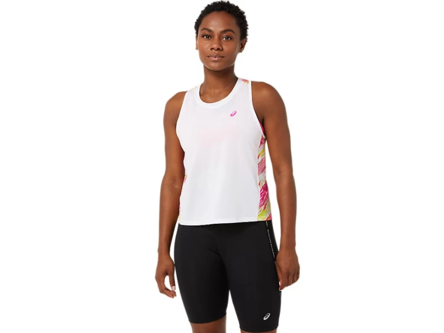 ASICS Women's Pink Glo Color Injection Tank Top - Lightweight Running & Workout Shirt