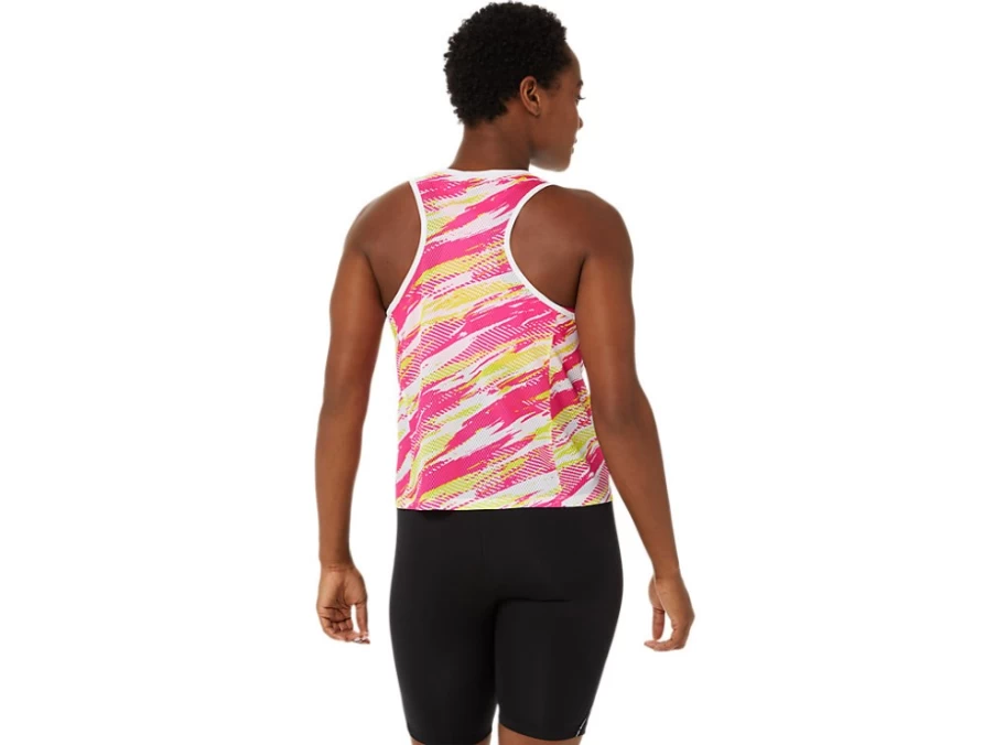 ASICS Women's Pink Glo Color Injection Tank Top - Lightweight Running & Workout Shirt