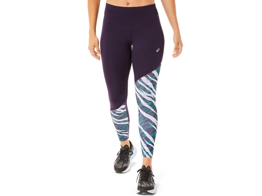 ASICS Women's Night Shade/Velvet Pine Wild Camo 7/8 Tight Workout Leggings