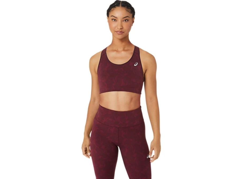 ASICS Women's Deep Mars Jacquard Sports Bra - RUNKOYO High Support Running Bra