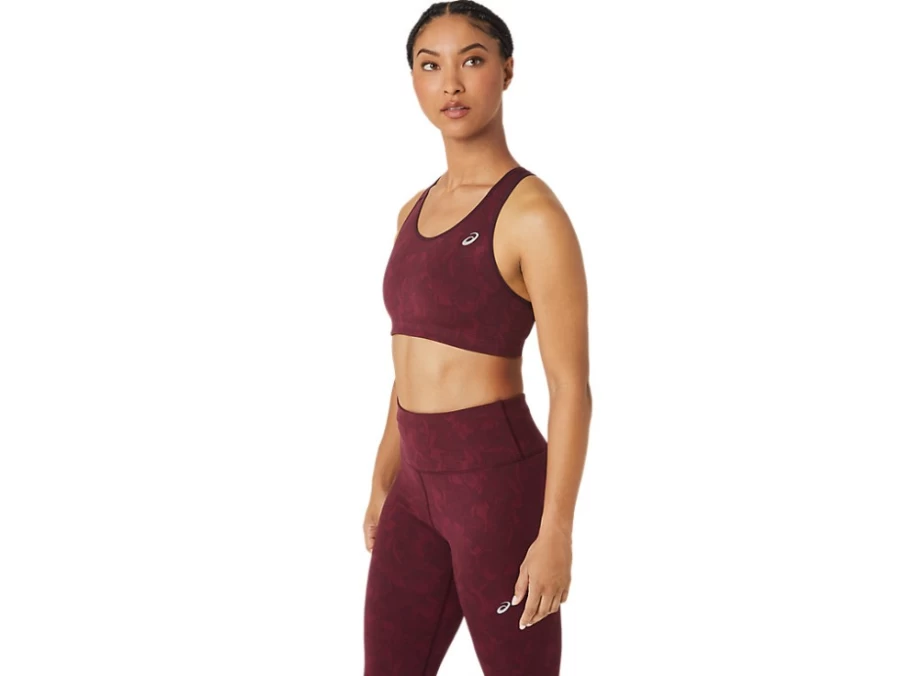 ASICS Women's Deep Mars Jacquard Sports Bra - RUNKOYO High Support Running Bra