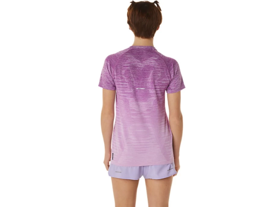 ASICS Women's Seamless Short Sleeve Top in Orchid/Lavender Glow - Breathable Workout Tee