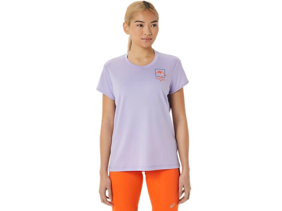 ASICS Women's Vapor FujiTrail Logo Short Sleeve Running Top