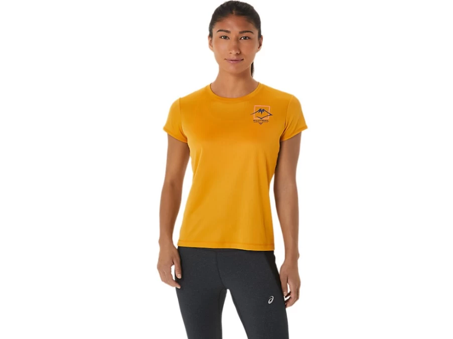 ASICS Women's FujiTrail Sandstorm Running Short Sleeve Top