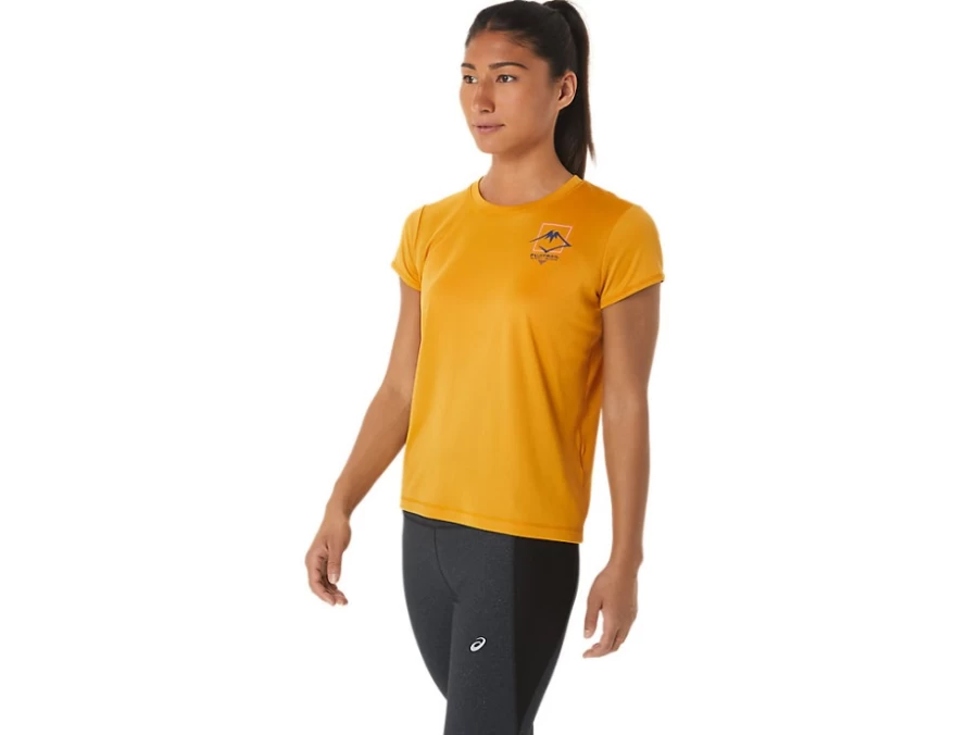 ASICS Women's FujiTrail Sandstorm Running Short Sleeve Top
