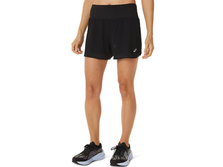 ASICS Women's Performance Black Ventilate 2-in-1 3.5 Inch Running Shorts