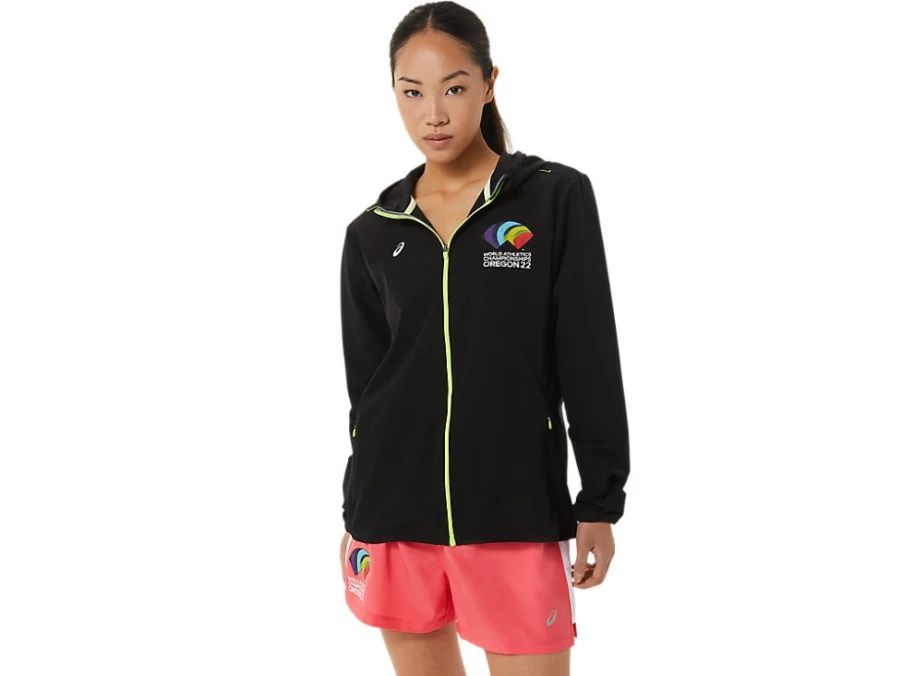ASICS Women's Performance Black READY SET Jacket - Lightweight Running Jacket for Women