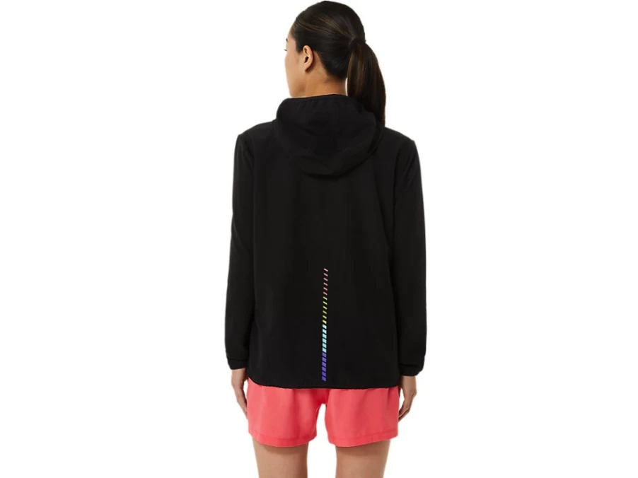 ASICS Women's Performance Black READY SET Jacket - Lightweight Running Jacket for Women