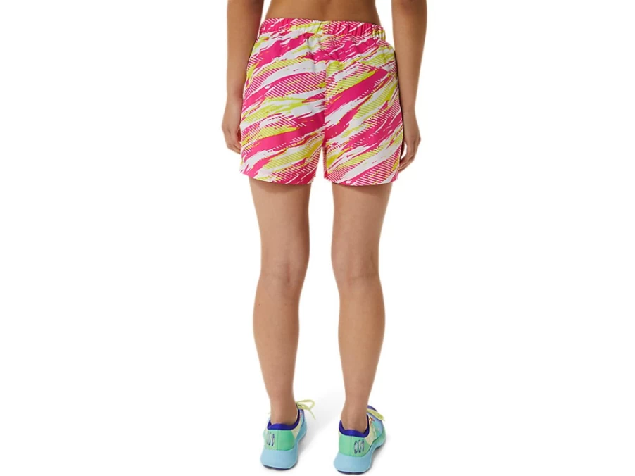 ASICS Women's Pink Glo Ready-Set 3-Inch Running Shorts