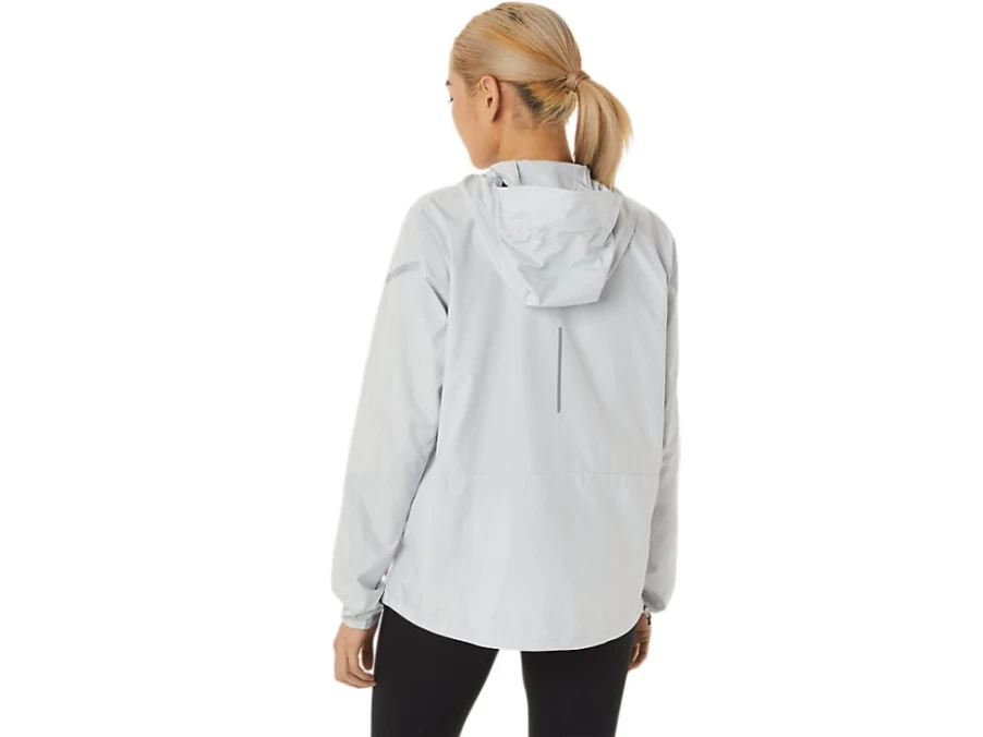 ASICS Women's Lite-Show Jacket - Glacier Grey/Performance Black - Lightweight Running Jacket