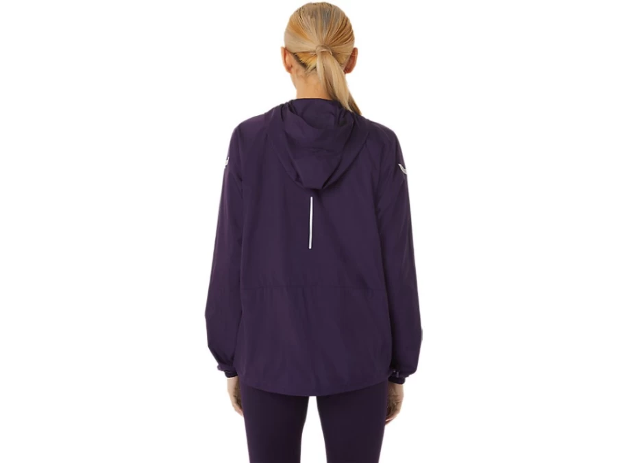 ASICS Women's Lite-Show Running Jacket - Night Shade/Orchid Reflective Windbreaker
