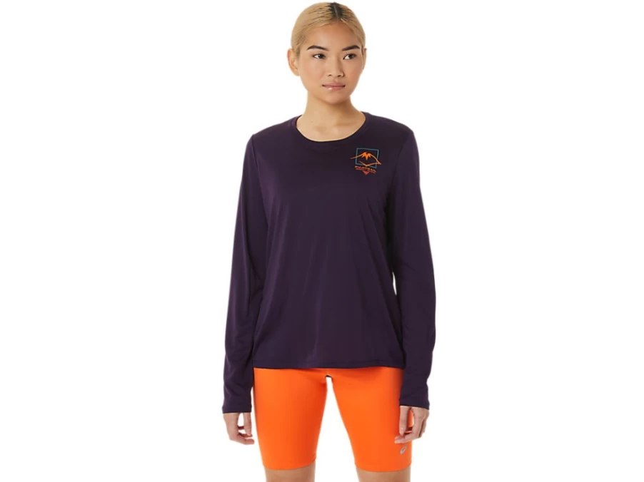 ASICS Women's FujiTrail Night Shade Long Sleeve Running Top