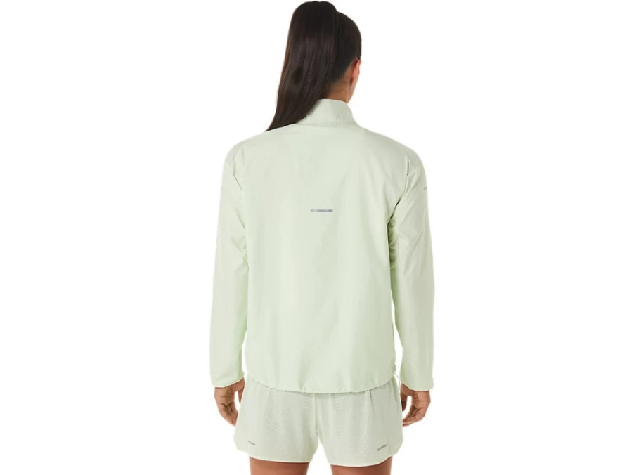 ASICS Women's Lite-Show Jacket in Whisper Green & Dusty Purple - Lightweight Running Jacket