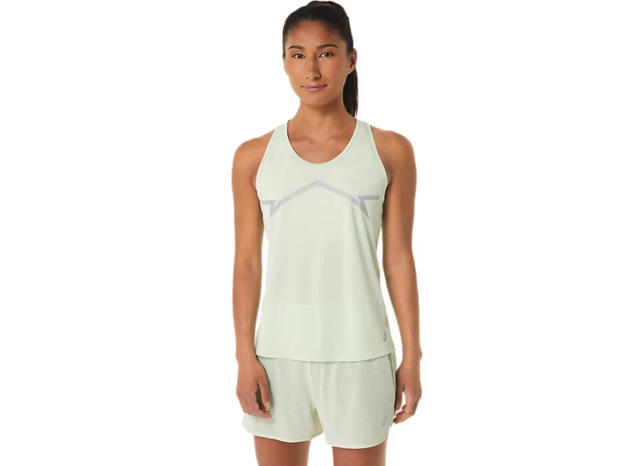 ASICS Women's Lite-Show Tank Top - Whisper Green, Lightweight Performance Workout Shirt