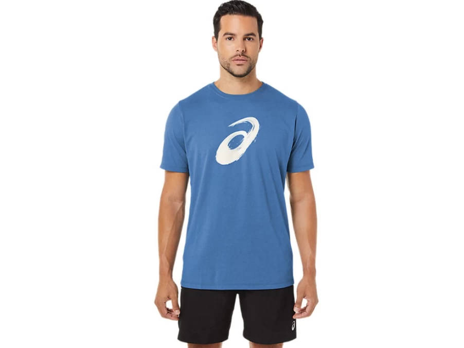 ASICS Unisex Azure Paintbrush Short Sleeve T-Shirt