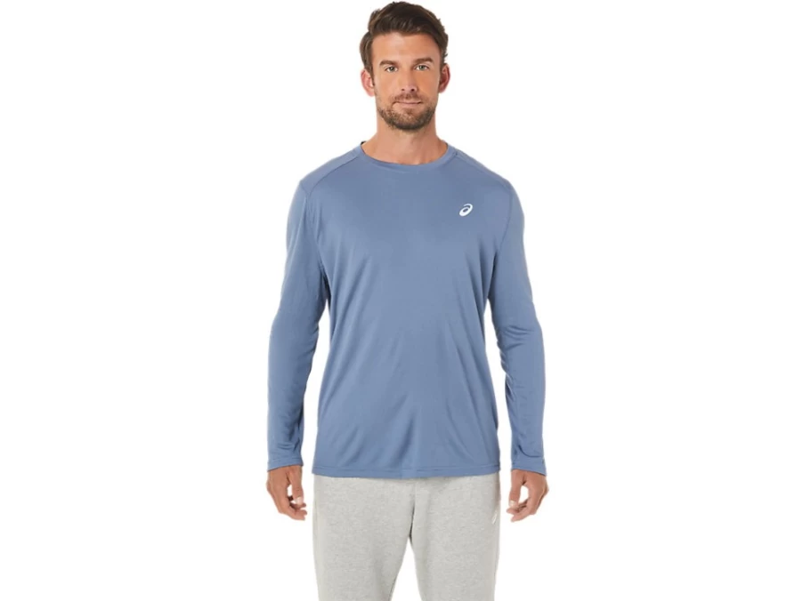 ASICS Men's M CORE LS Top - Storm Blue Long Sleeve Performance Shirt